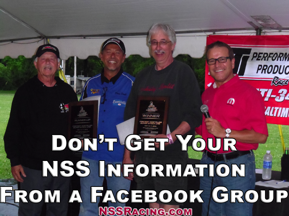 Don’t Get Your NSS Drag Racing Info on Facebook